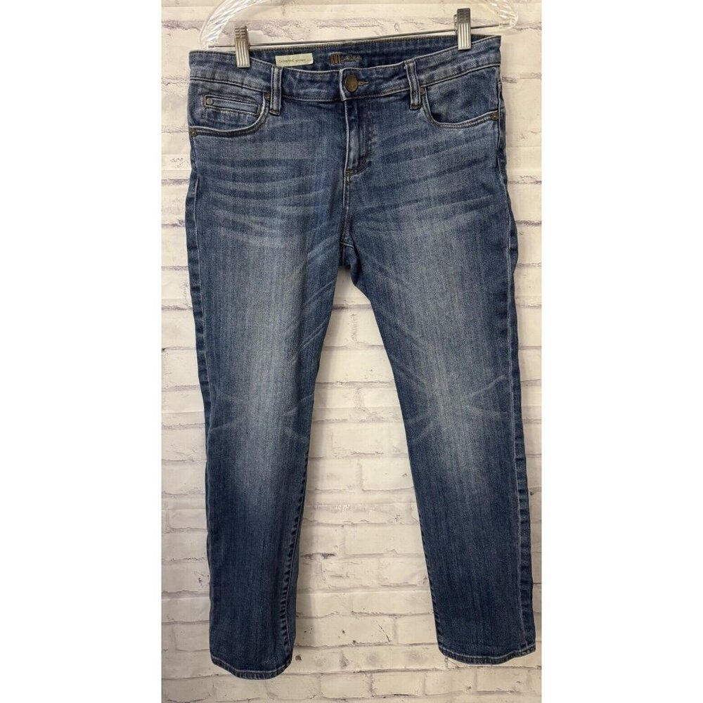 Kut From The Kloth Catherine Boyfriend Blue Jeans‎ Size 8 Stretch denim